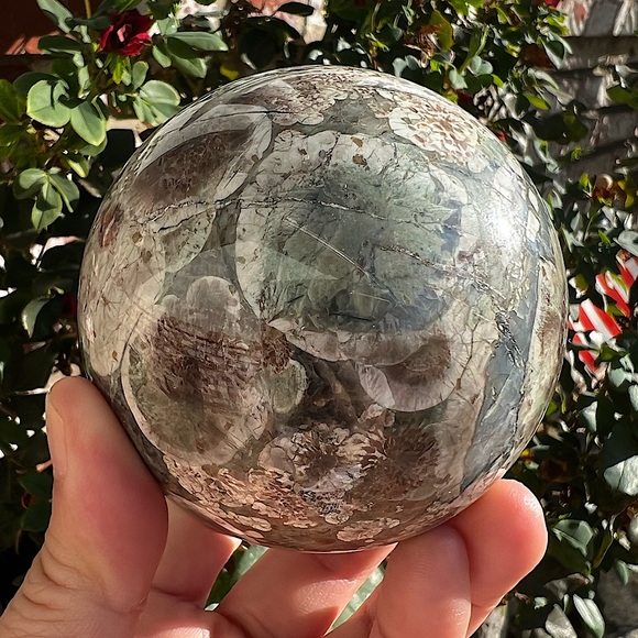 Russian Flower Agate Sphere - Picture 1 of 6